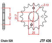 JT Звезда цепного привода JTF436.14