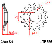 JT Звезда цепного привода JTF526.15