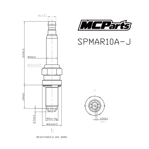 MCP Свеча зажигания аналог MAR10A-J