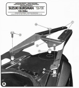 GIVI Крепеж центрального кофра Suzuki Burgman 125/200 (06-08)