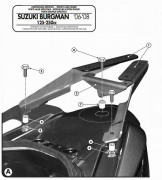GIVI Крепеж центрального кофра Suzuki Burgman 125/200 (06-08)