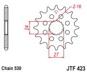 JT Звезда цепного привода JTF423.18RB