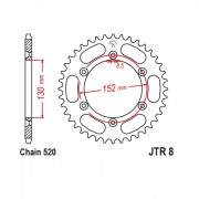 JT Звезда цепного привода JTR8.51