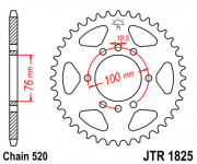 JT Звезда цепного привода JTR1825.47
