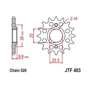 JT Звезда цепного привода JTF403.14