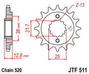 JT Звезда цепного привода JTF511.14