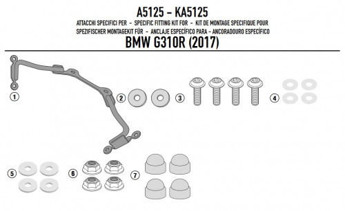 GIVI Крепеж ветрового стекла BMW G 310 R (17-18)