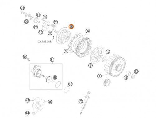KTM Внутренняя ступица сцепления 60/65 SX  -08