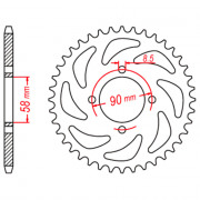 MTX Звезда цепного привода аналог JTR803.45