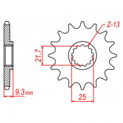 MTX Звезда цепного привода аналог JTF1539.14RB