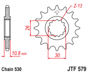 JT Звезда цепного привода JTF579.18RB