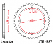JT Звезда цепного привода JTR1857.42