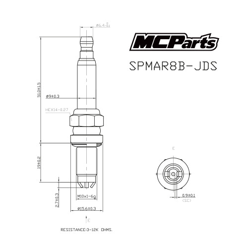 MCP Свеча зажигания аналог MAR8B-JDS