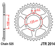 JT Звезда цепного привода JTR2014.47