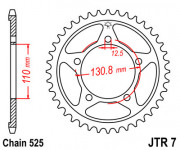 JT Звезда цепного привода JTR7.44