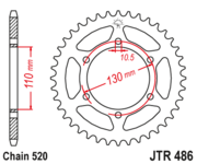 JT Звезда цепного привода JTR486.47