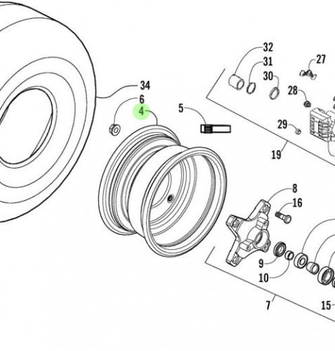ARCTIC CAT Колесный диск