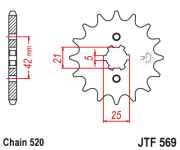 JT Звезда цепного привода JTF569.16