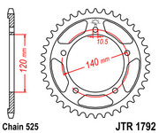 JT Звезда цепного привода JTR1792.41