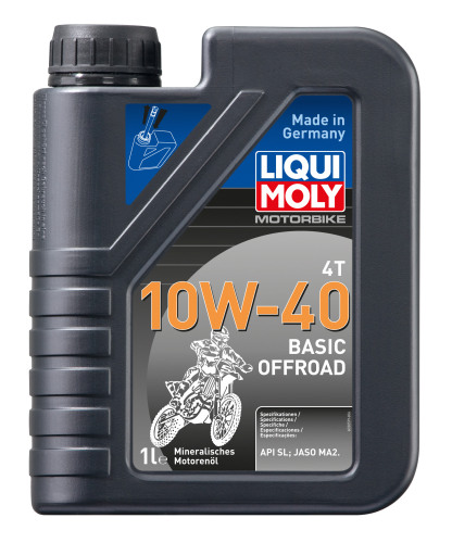 LIQUI  MOLY Мин. мот.масло д/4-т.мотоц. Motorbike 4T Basic Offroad 10W-40 SN Plus MA2 (1л)