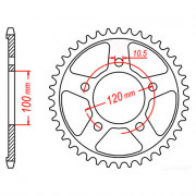 MTX Звезда цепного привода аналог JTR702.42