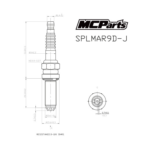 MCP Свеча зажигания аналог LMAR9D-J 