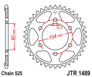 JT Звезда цепного привода JTR1489.40ZBK