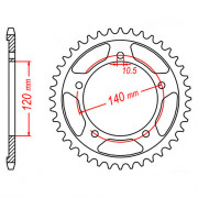 MTX Звезда цепного привода аналог JTR1792.42