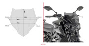 GIVI Стекло ветровое Yamaha MT-09 (17-18)