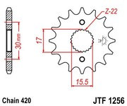 JT Звезда цепного привода JTF1256.14