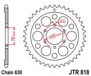 JT Звезда цепного привода JTR818.42