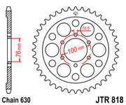 JT Звезда цепного привода JTR818.42