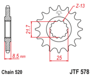 JT Звезда цепного привода JTF578.14