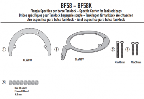GIVI Крепление сумки на бак VOGE VALICO 500DS 20-21