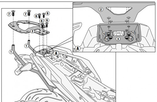 GIVI Крепеж центрального кофра BMW G310R (17-18)
