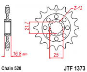 JT Звезда цепного привода JTF1373.17RB