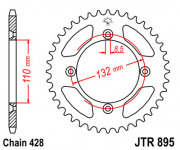 JT Звезда цепного привода JTR895.46