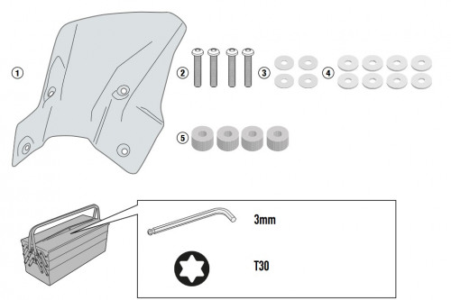 GIVI Стекло ветровое  KTM 1290 Super Adventure R/S (17-18)