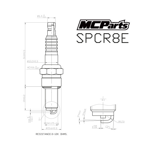 MCP Свеча зажигания аналог CR8E