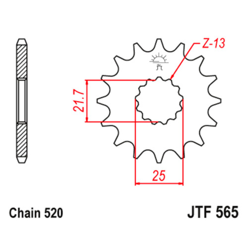 JT Звезда цепного привода JTF565.15