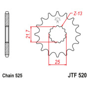 JT Звезда цепного привода JTF520.17RB
