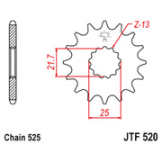 JT Звезда цепного привода JTF520.17RB