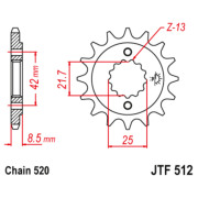 JT Звезда цепного привода JTF512.15RB