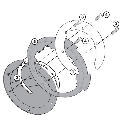 GIVI Крепеж TANKLOCK сумки на бак мотоцикла Aprilia/Benelli/MV Ag