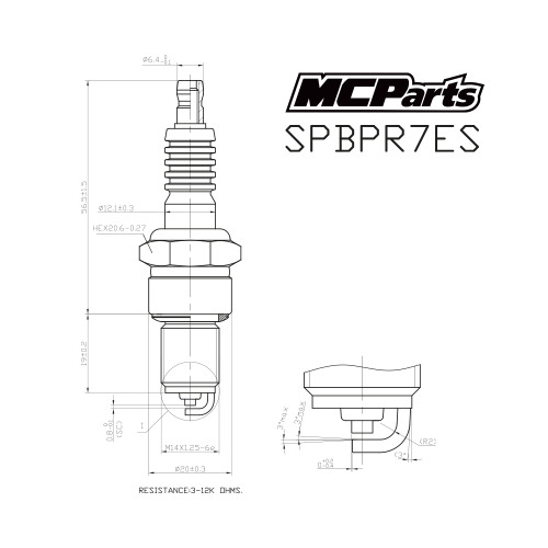 MCP Свеча зажигания аналог BPR7ES 