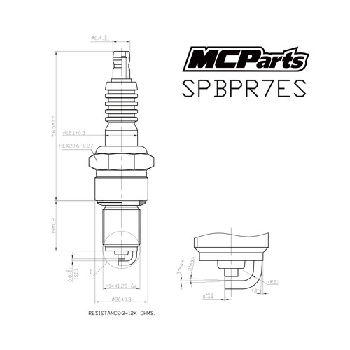 MCP Свеча зажигания аналог BPR7ES 