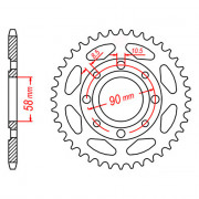 MTX Звезда цепного привода аналог JTR269.40