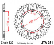 JT Звезда цепного привода JTA251.52BLK