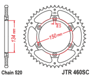 JT Звезда цепного привода JTR460.49SC