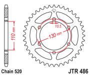 JT Звезда цепного привода JTR486.45